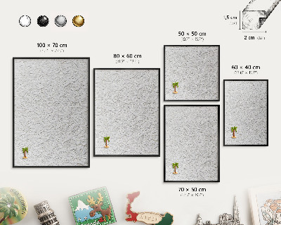 Magnettafel Metall mit Rahmen in Schwarz Durchbrochene Eleganz