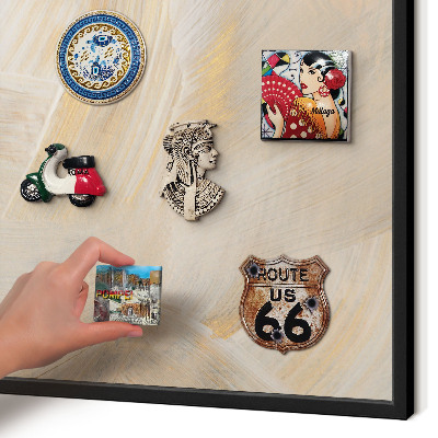 Magnettafel Metall mit Rahmen in Schwarz Elegante Abstraktion
