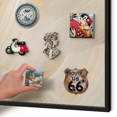 Magnettafel Metall mit Rahmen in Schwarz Elegante Abstraktion