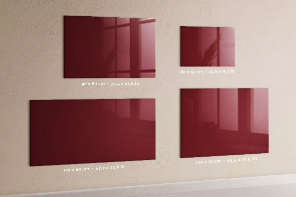 Magnetwand Burgunderrote Farbe