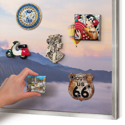 Dekoratives Magnetboard aus Metall in Silberrahmen Sky Journey