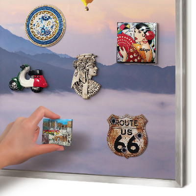 Dekoratives Magnetboard aus Metall in Silberrahmen Sky Journey