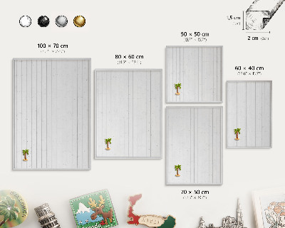 Dekoratives Magnetboard aus Metall in Silberrahmen Whiteboards