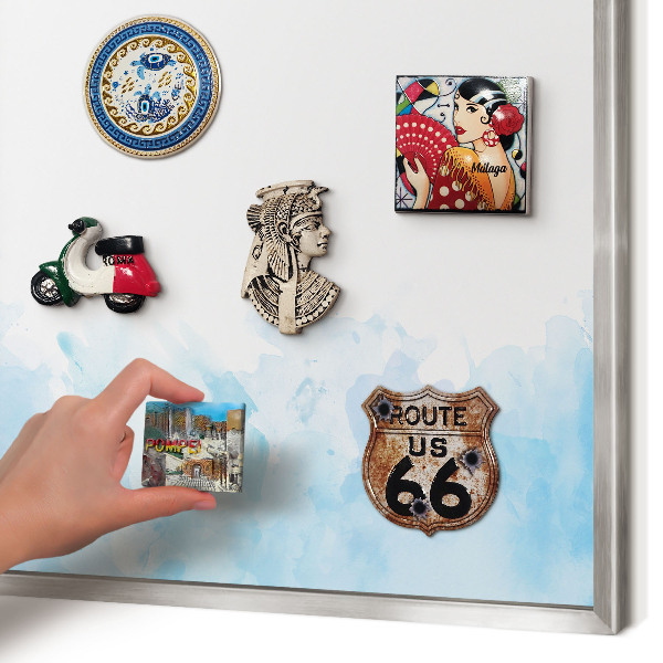 Metalltafel für Magnete mit silbernem Rahmen Entspannende Landschaft