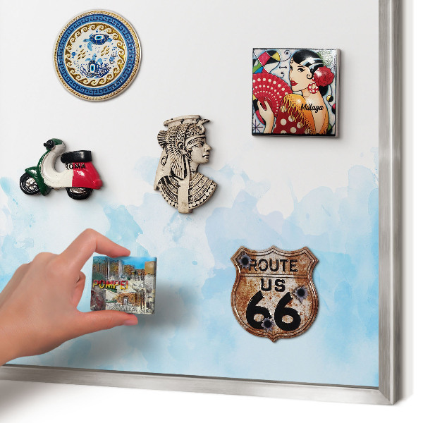 Metalltafel für Magnete mit silbernem Rahmen Entspannende Landschaft