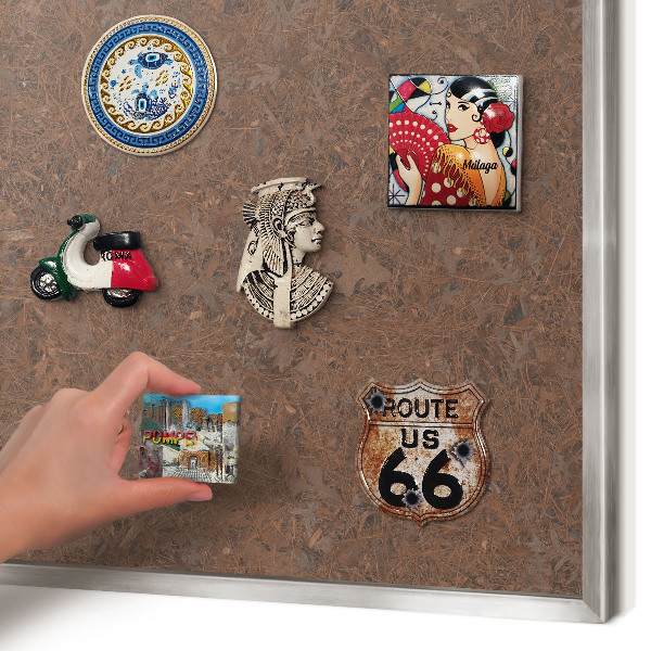 Metalltafel für Magnete mit silbernem Rahmen Herbstteppich