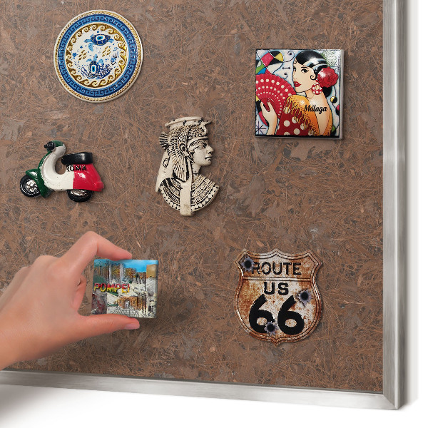 Metalltafel für Magnete mit silbernem Rahmen Herbstteppich