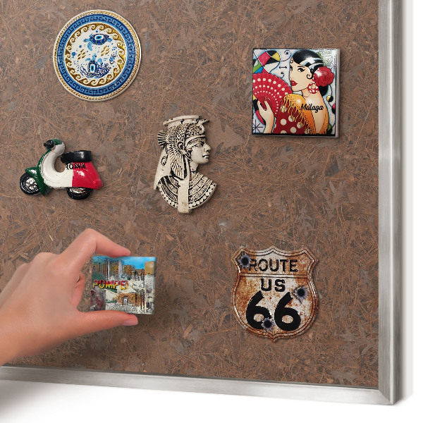 Metalltafel für Magnete mit silbernem Rahmen Herbstteppich
