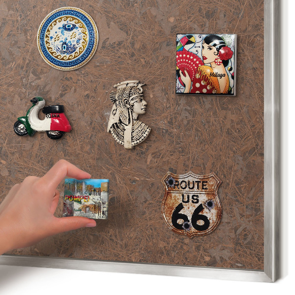 Metalltafel für Magnete mit silbernem Rahmen Herbstteppich