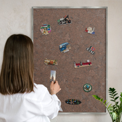 Metalltafel für Magnete mit silbernem Rahmen Herbstteppich