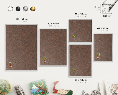 Metalltafel für Magnete mit silbernem Rahmen Herbstteppich