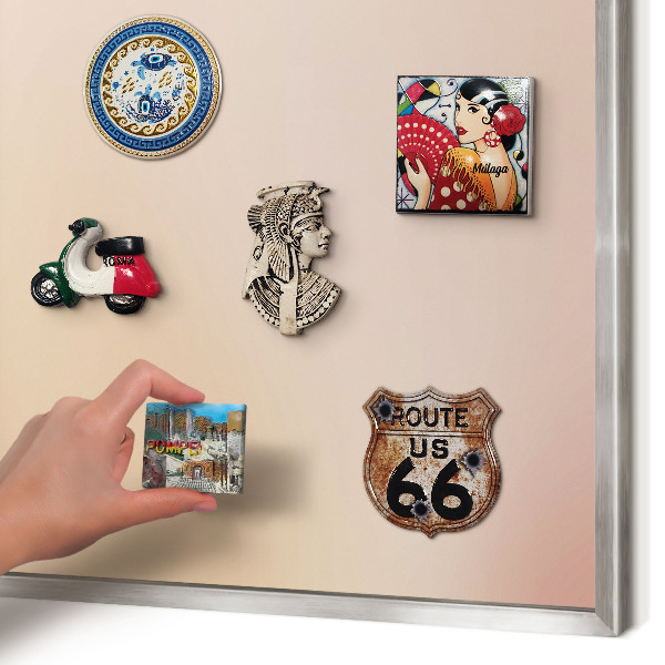 Metalltafel für Magnete mit silbernem Rahmen Zartes Beige