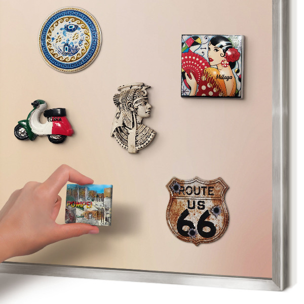 Metalltafel für Magnete mit silbernem Rahmen Zartes Beige