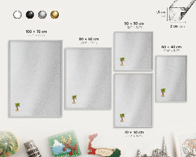 Dekoratives Magnetboard aus Metall in Silberrahmen Elegante Textur