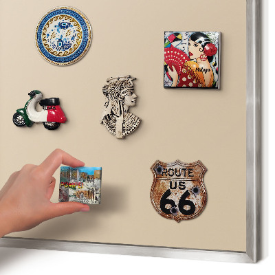 Metalltafel für Magnete mit silbernem Rahmen Beige-Orange