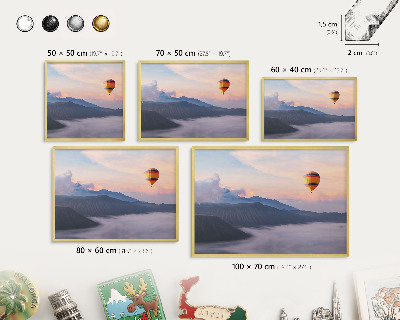 Magnettafel für Urlaubsmagnete in Goldrahmen Sky Journey