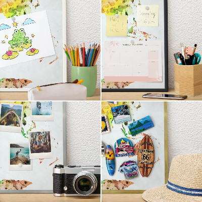 Magnettafel für Urlaubsmagnete in Goldrahmen Farbkarte