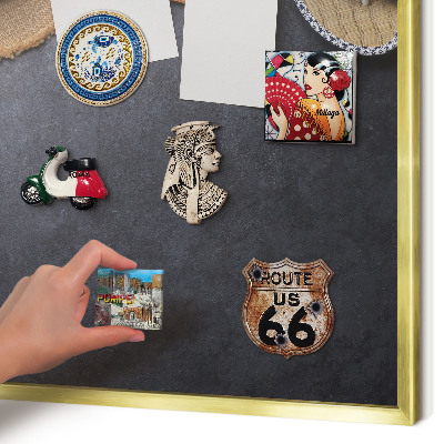 Magnettafel dekorativ bedruckt mit goldenem Rahmen Festliche Stimmung
