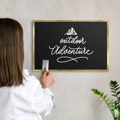 Magnettafel dekorativ bedruckt mit goldenem Rahmen Outdoor-Abenteuer