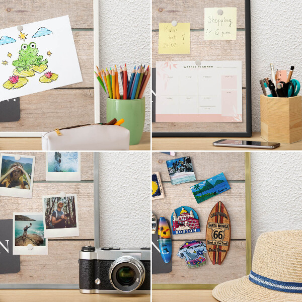 Magnettafel für Urlaubsmagnete in Goldrahmen Motivation jeden Tag