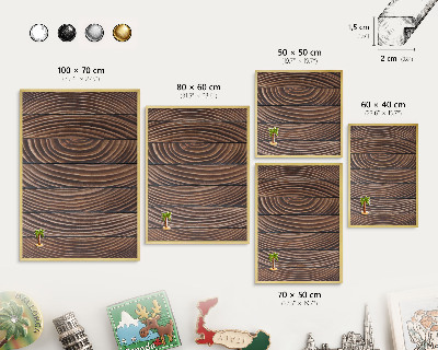 Magnettafel dekorativ bedruckt mit goldenem Rahmen Holzkonstruktion
