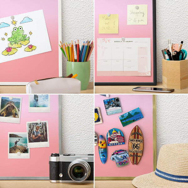 Magnettafel für Urlaubsmagnete in Goldrahmen Feiner Gradient