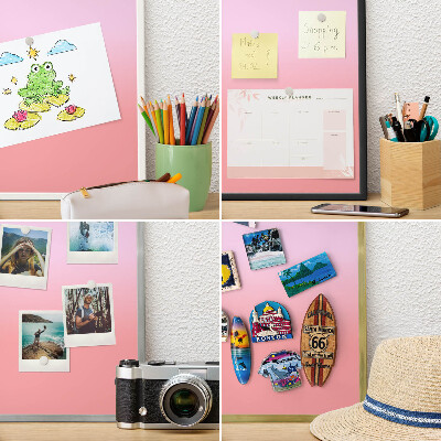 Magnettafel für Urlaubsmagnete in Goldrahmen Feiner Gradient