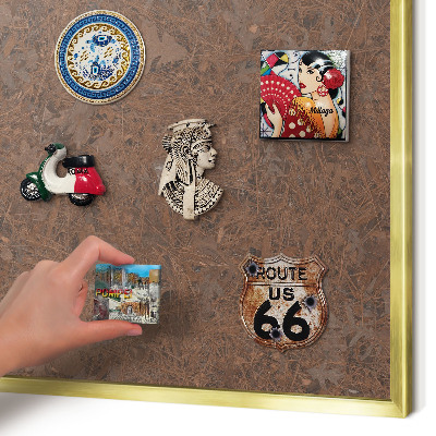 Magnettafel dekorativ bedruckt mit goldenem Rahmen Herbstteppich