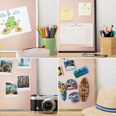 Magnettafel dekorativ bedruckt mit goldenem Rahmen Zartes Beige