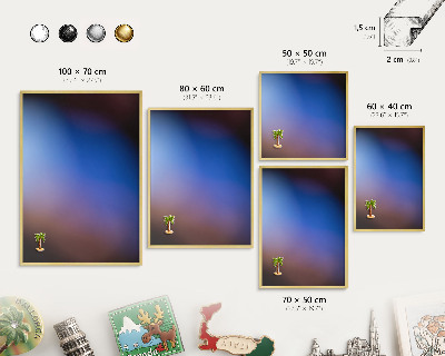 Magnettafel dekorativ bedruckt mit goldenem Rahmen Farben des Gleichgewichts