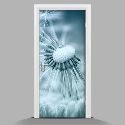 Türaufkleber Blauer Löwenzahn