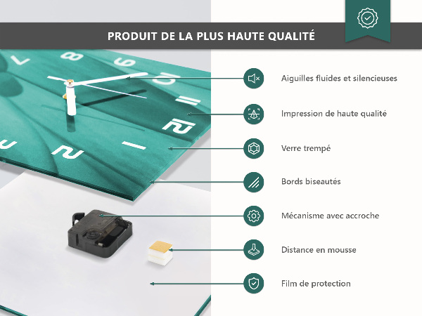 Wanduhr quadratisch Horizont