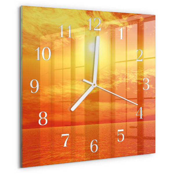 Wanduhr quadratisch Sonnig