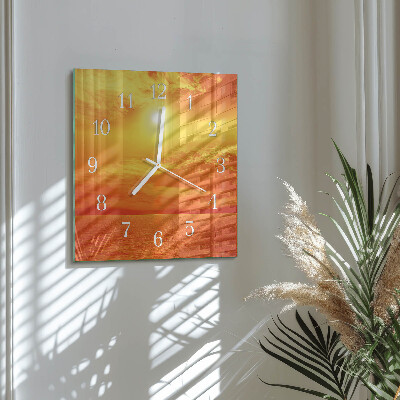 Wanduhr quadratisch Sonnig
