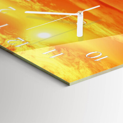 Wanduhr quadratisch Sonnig