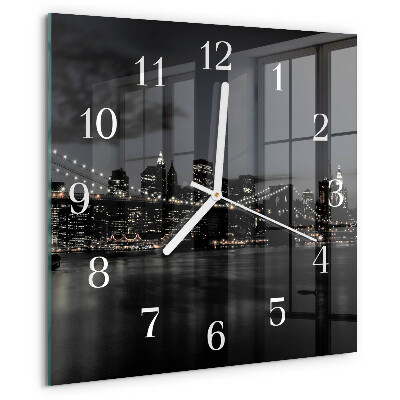 Wanduhr quadratisch Horizontale Brücke