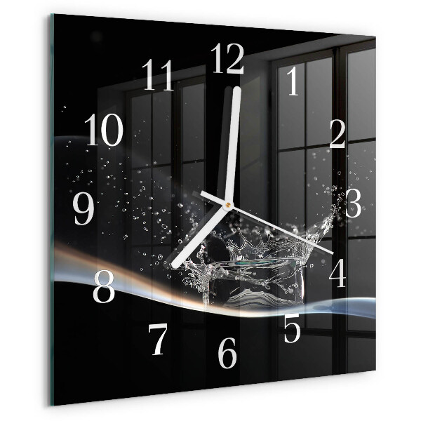 Wanduhr quadratisch Wasser