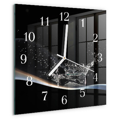 Wanduhr quadratisch Wasser