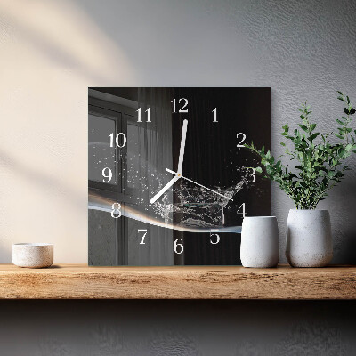 Wanduhr quadratisch Wasser