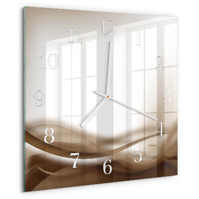 Wanduhr quadratisch Abstrakte Linien