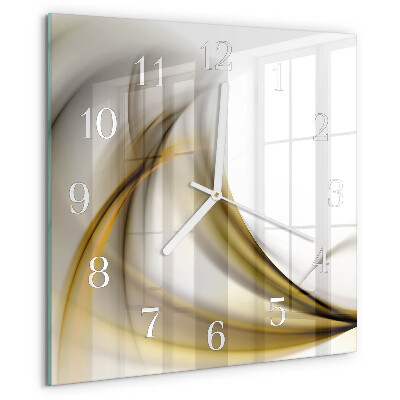 Wanduhr quadratisch Abstrakte Linien