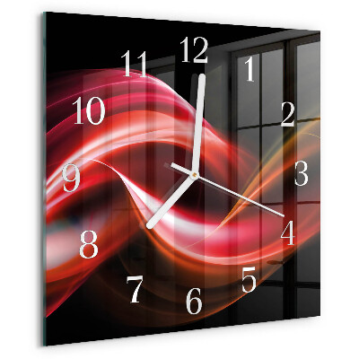 Wanduhr quadratisch Abstrakte Linien