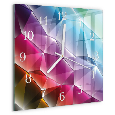 Wanduhr quadratisch 3D-Muster