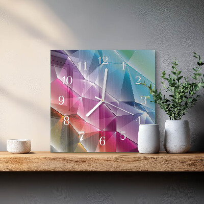 Wanduhr quadratisch 3D-Muster