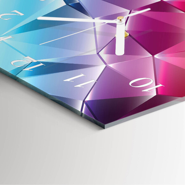 Wanduhr quadratisch 3D-Muster