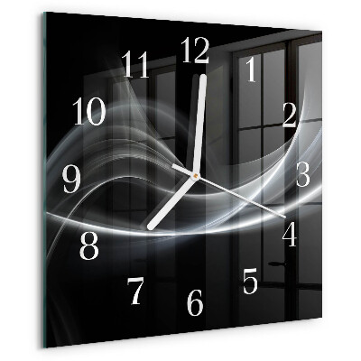 Wanduhr quadratisch Abstrakte Linien