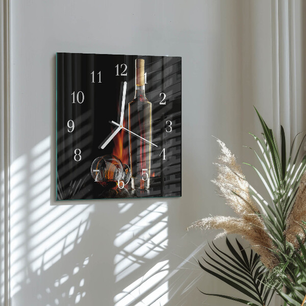 Wanduhr quadratisch Alkohol