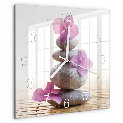 Wanduhr quadratisch Stone Spa