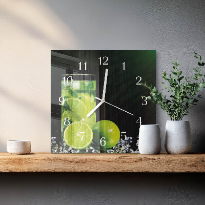 Wanduhr quadratisch Kalziumkarbonat