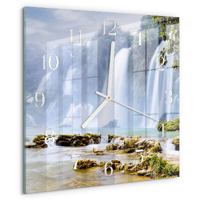 Wanduhr quadratisch Wasserfall